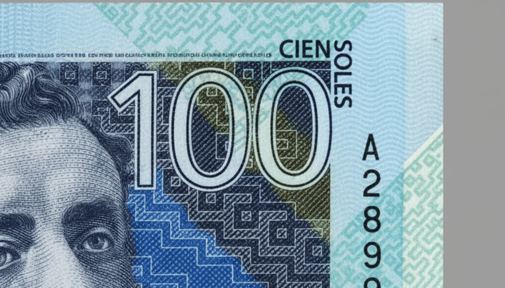 Barras laterales en relieve de billetes reale